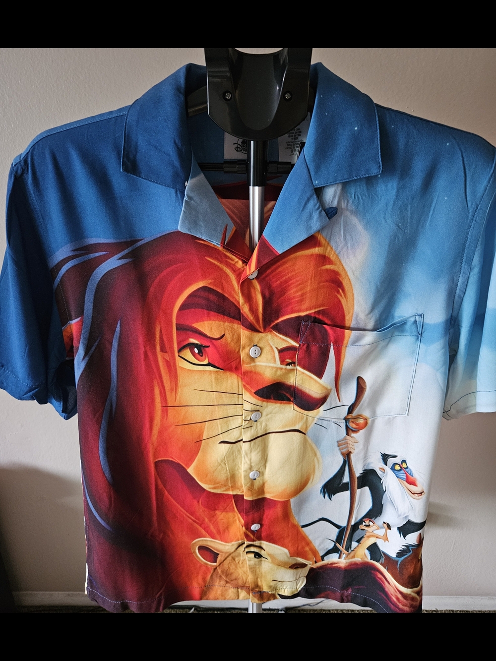 The Lion King Short-Sleeve Camp Shirt - Blue/Multicolor